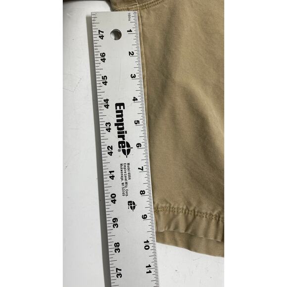 Eddie Bauer Mens Cargo Shorts Size 42 Tan Heavyweight 100% Cotton Y2K Gorpcore - Picture 8 of 8